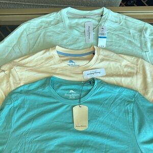 Tommy Bahama Short Sleeve T-Shirt Trio in Aqua, Cream, and Mint